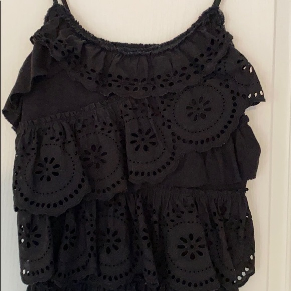 Black frilly top - Picture 2 of 5
